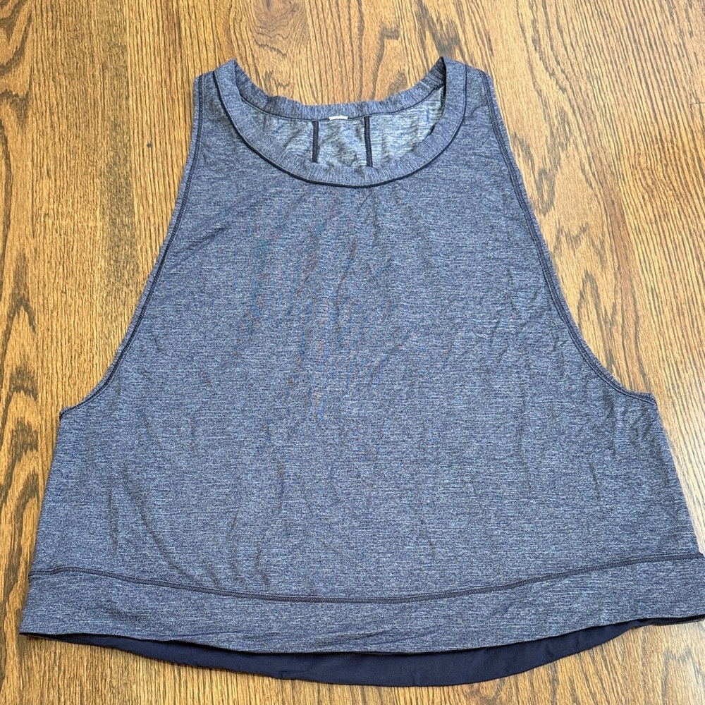 Lululemon Gray Sleeveless Athletic Tank Top oversized